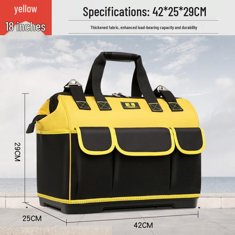 Large Canvas Electrician Tool Bag – Multifunctional Handheld for Repair, Installation, Woodworking, and Construction