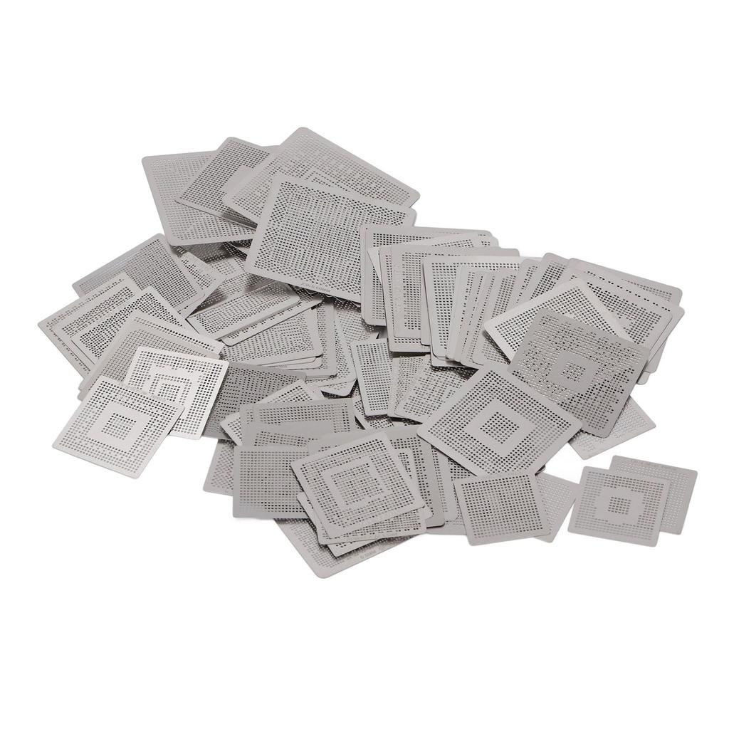 144 Pcs BGA Reballing Stencils 304 Stainless Steel Multi Functional Universal Reballing Rework Templ