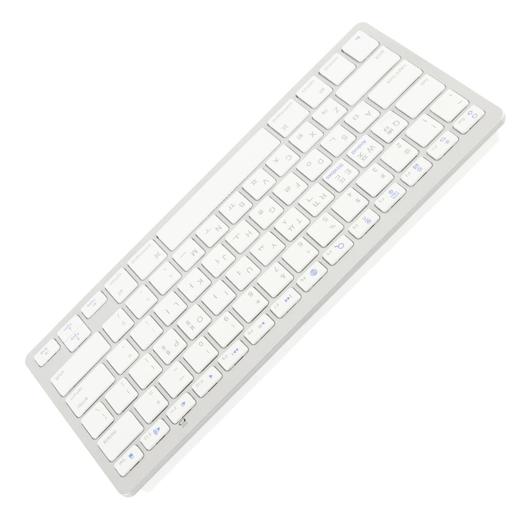 Wireless Keyboard Mini 78 Keys Ultra Thin Portable White Computer Keyboards for Android for OS X for IOS for