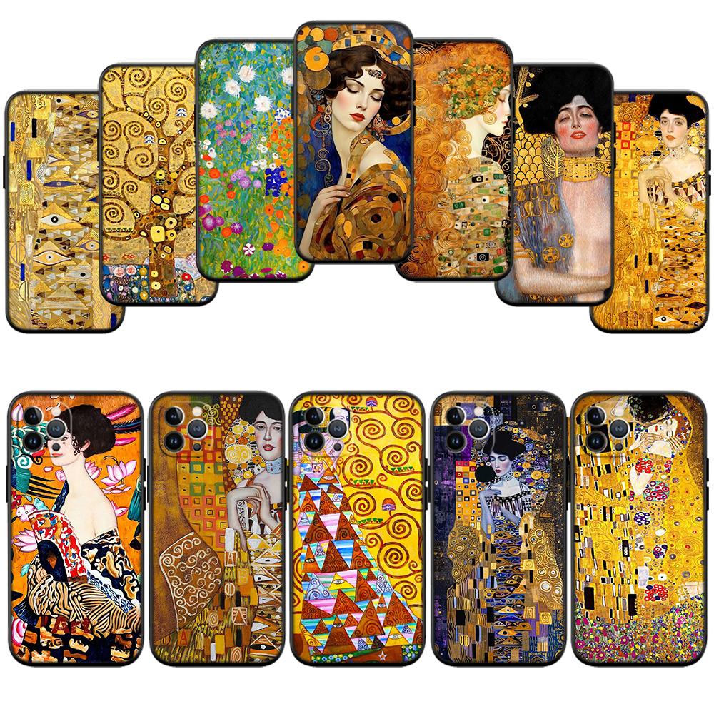QE14 Gustav Klimt Phone Case for Samsung Galaxy A11 A12 A13 A15 A52S A53 A55 A56 A70 A71 A72 A73 F06 F16 F56 S10 Plus S10e