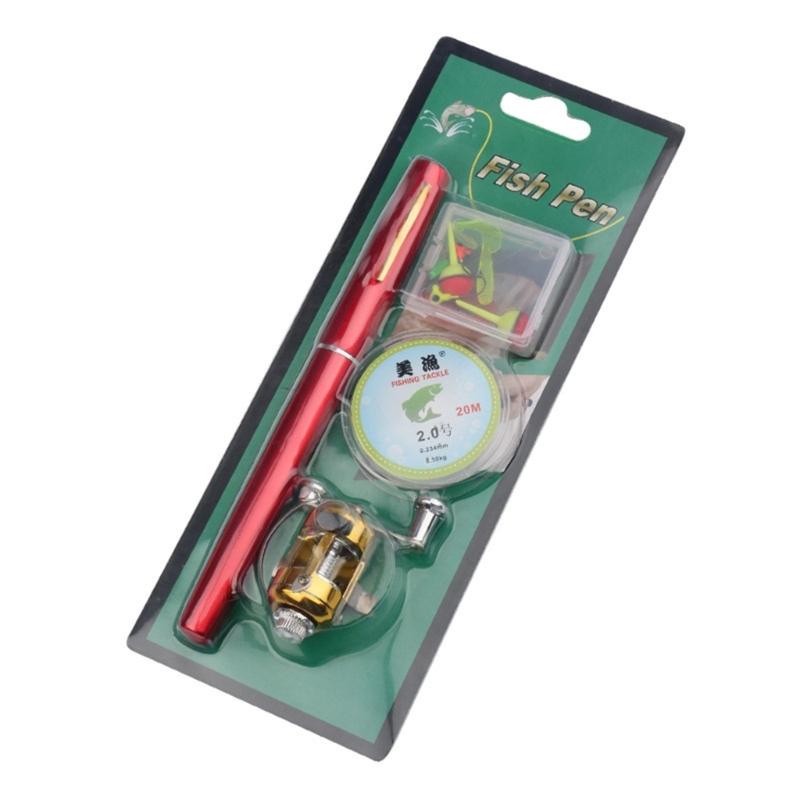Compacts Mini Pocket Fishing Rod Telescopic Pen Shaped Fishing Rod Collapsible Fishing Rod for Salt/Freshwater Fishing