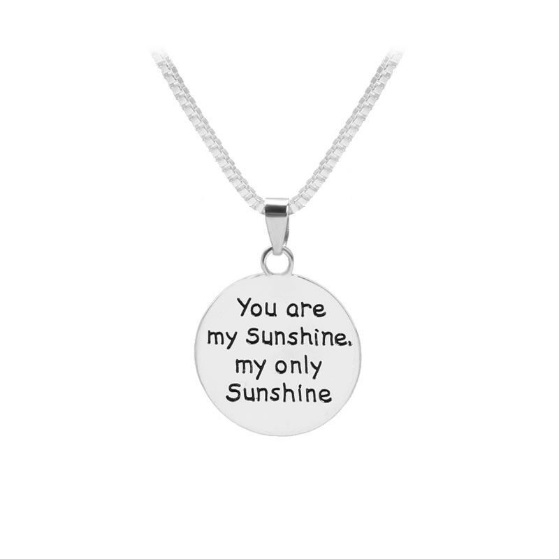 Trendy 'You Are My Sunshine' Smiley Face Hip Hop Necklace