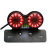 LED License Plate Brake Tail Turn Signal Dual Light For Motorcycle Bobber Cafe