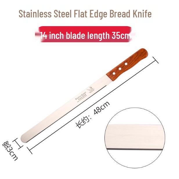 Stainless Steel Serrated Bread & Cake Knife - No Crumbs Slicing