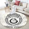 Custom Name Galatasaray S.K Round Area Rug,Carpet Rug for Living Room Bedroom Sofa Playroom Decor,Non-slip Floor Mat