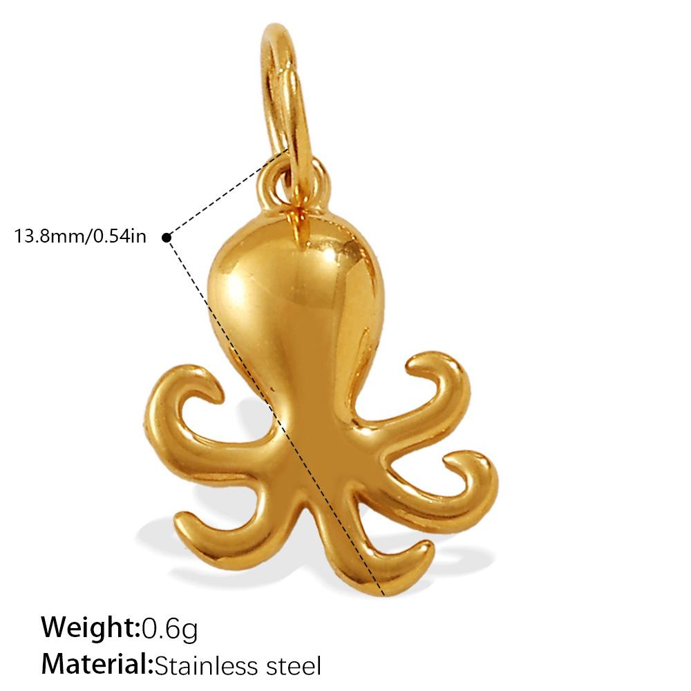 Ocean Element Conch Shell Pendant Accessories Stainless Steel Gold-Plated Beach Wind Accessories
