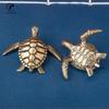 Solid Copper Turtle Ornament Decoration Brass Animal Figurine Desktop Statues Home Indoor Tabletop Decor Toy Sculpture