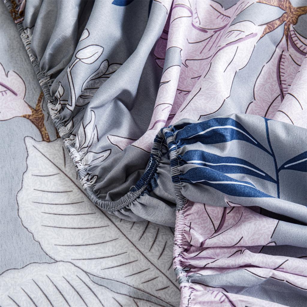 1 Floral Fitted Sheet Mattress Protector, Stylish Classic Soft Bed Sheet Comfortable Breathable Bedding Bedroom Guest Room Decoration 1pc Fitted Sheet