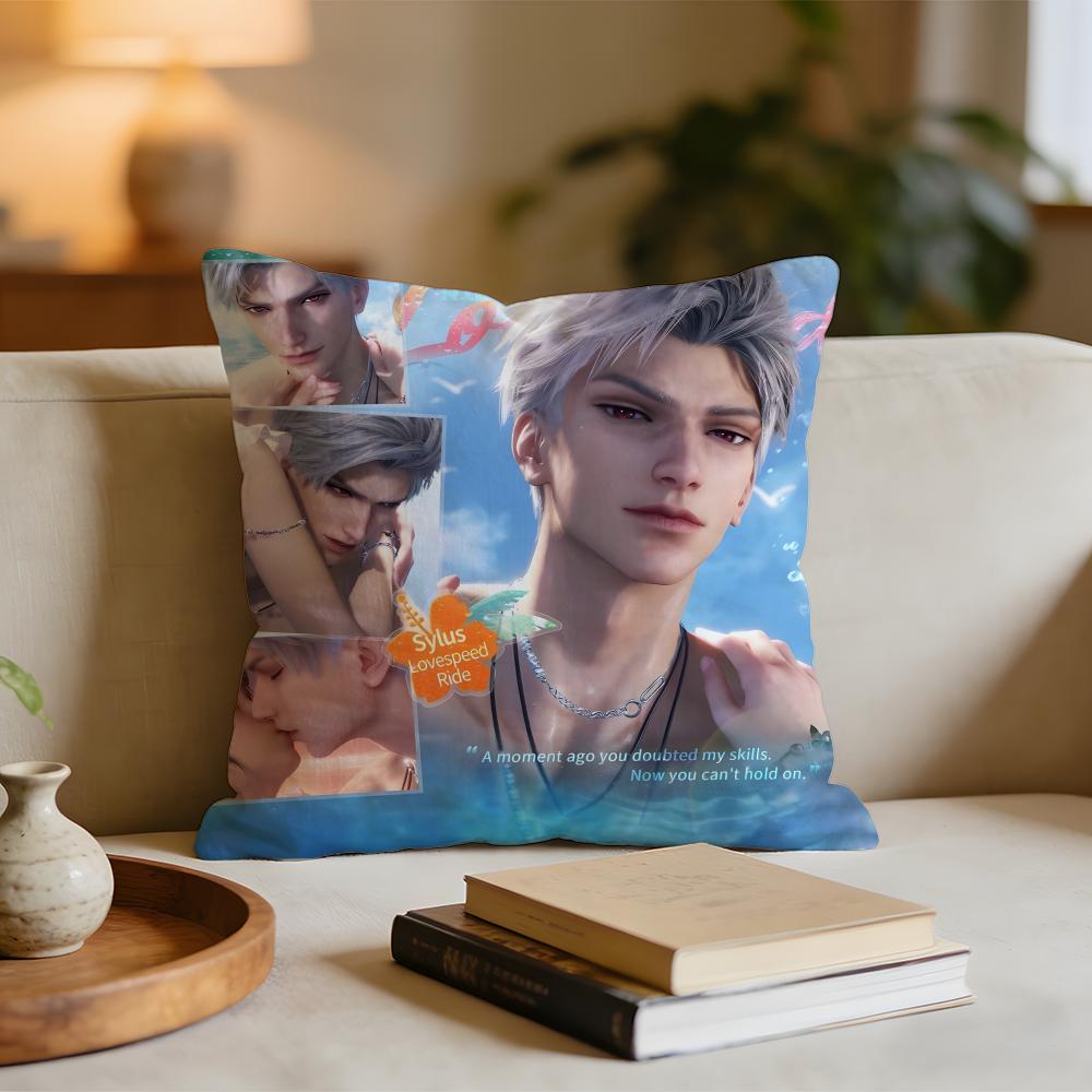 Hot Game Love And Deepspace Cushion Cover Short Plush Pillowcase for Bed Sofa Carwashable