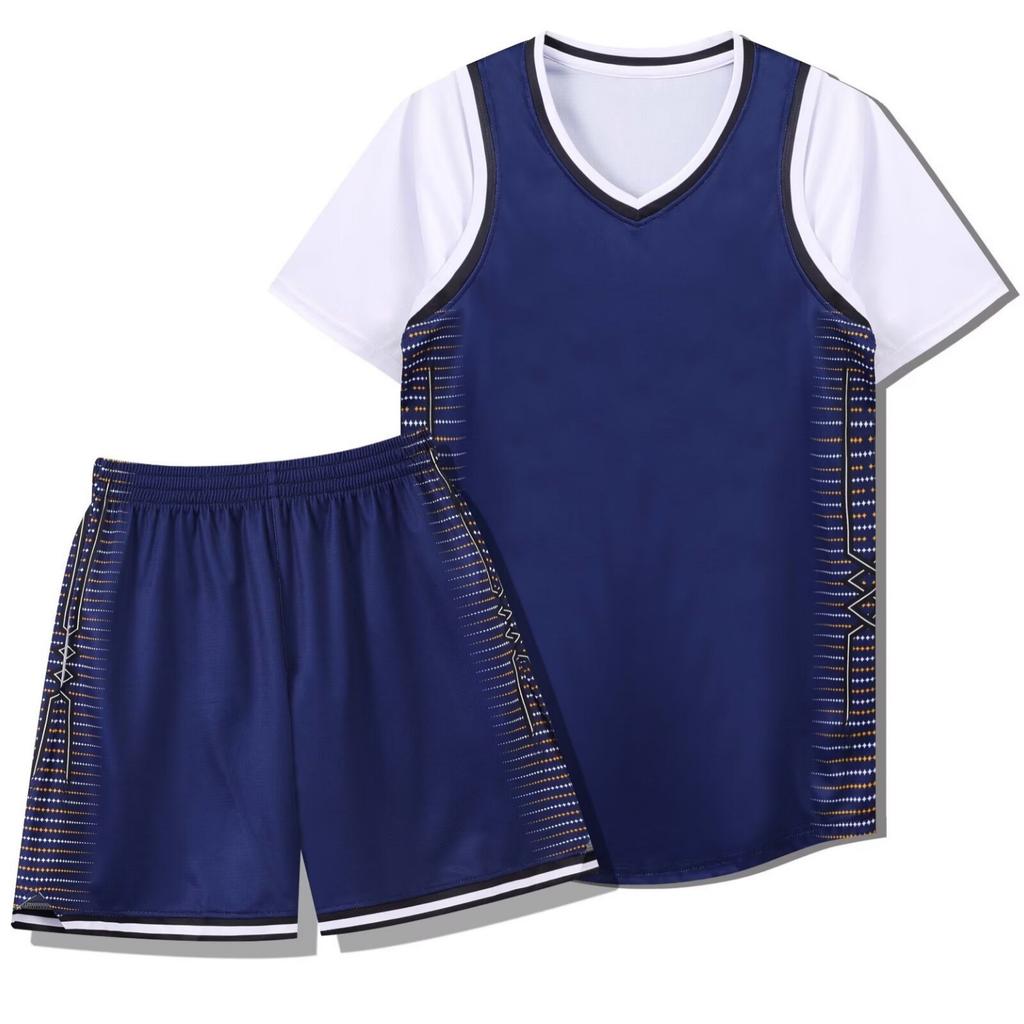 287 Fake Two-Piece Basketball Jersey Set, Adult Men'S And Women'S Printed Jerseys, With Pockets On Both Sides Xs-4Xl