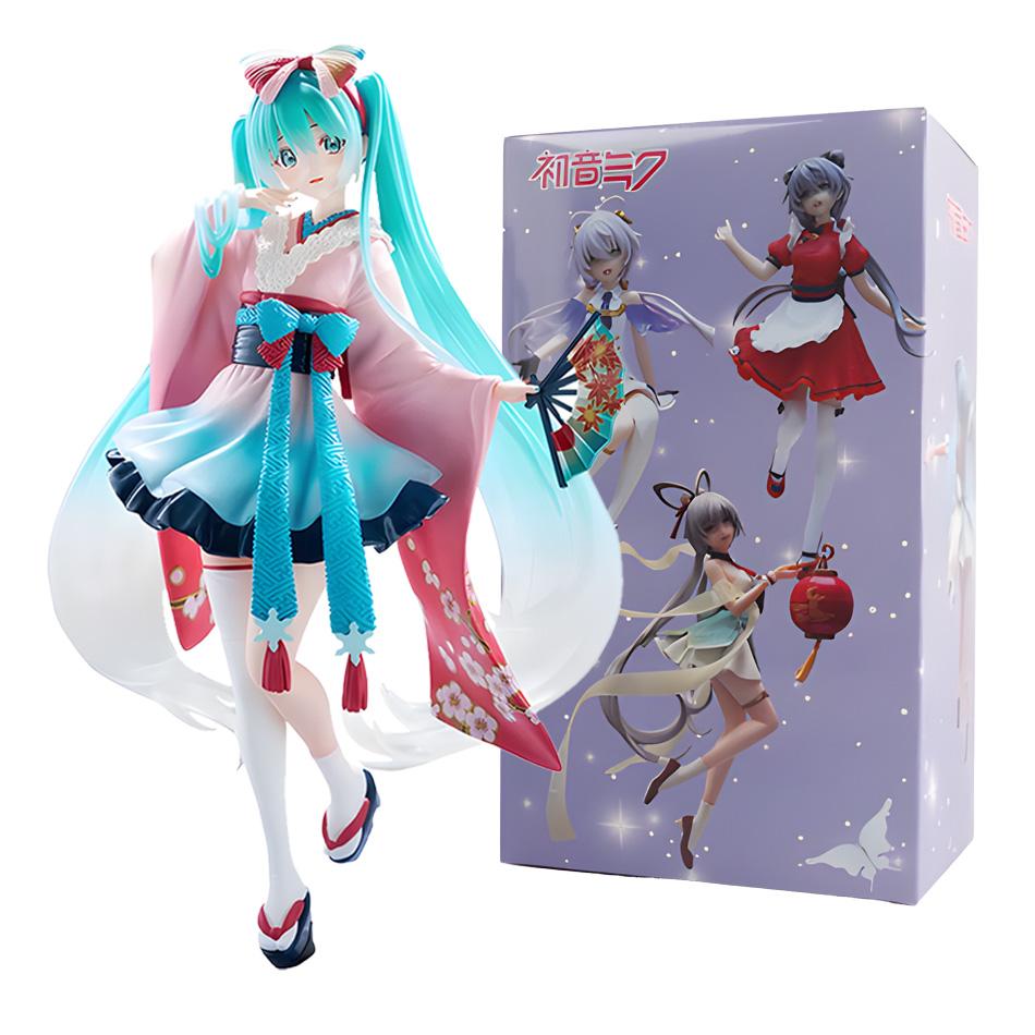 

Популярная анимационная фигурка Вокалоида Звезда Игрушки Коллекция Нео Токио Линия Кимоно МИКУ Милый Анимационный Дизайн ПВХ Фигурка Действия