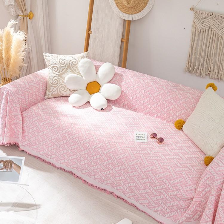 Knitted Universal Sofa Towel Nordic Ins Wind Cover Cloth Full Cover Sofa Cushion Cover Cover Blanket Single Three People All Seasons