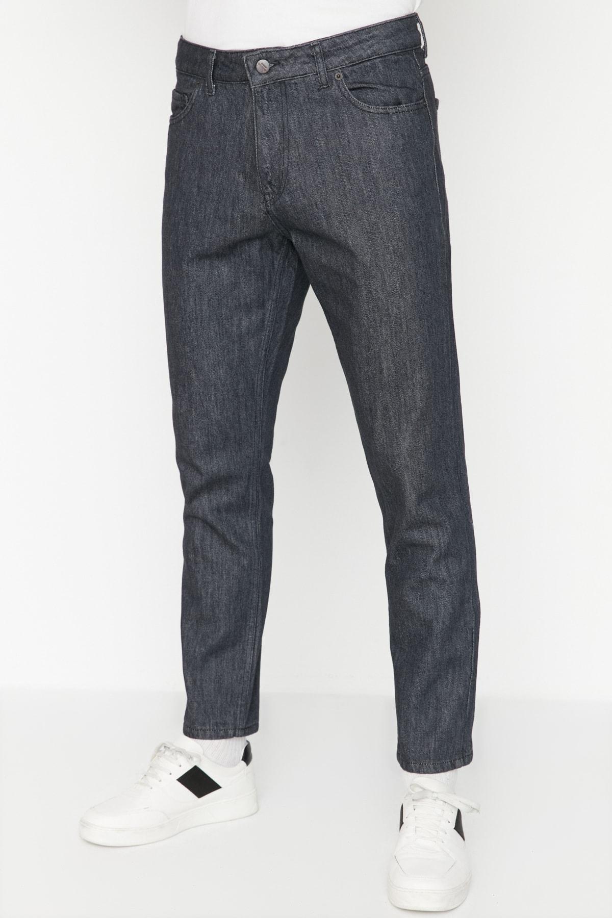 

Мужские антрацитовые джинсы Relax Fit Джинсовые брюки TMNAW23JE00025..