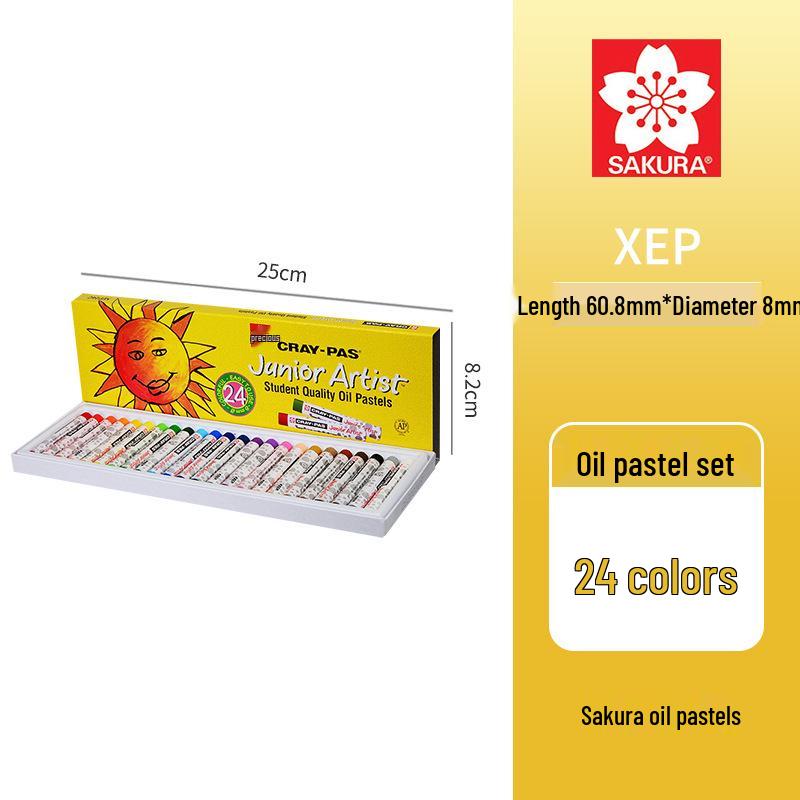 Washable Japan Sakura Oil Pastels: No-Mess Crayons for Kids & Students