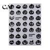 Holiday Party Nail Decals Halloween 3D Embossed Stickers, Skeleton Hand Pumpkin Spider Bat Gothic Manicure Art Decals, Decoration for Decor Sticker