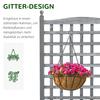 Garden Planters with Trellis for Climbing Vines, Wood Raised Beds for Garden, Flower Pot, Indoor Outdoor, Grey