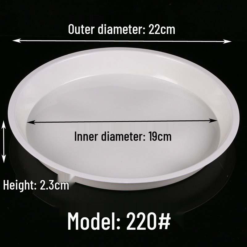 Thickened Round Plastic Flower Pot Water Tray - Large Draining Base for Succulents & Golden Pothos.