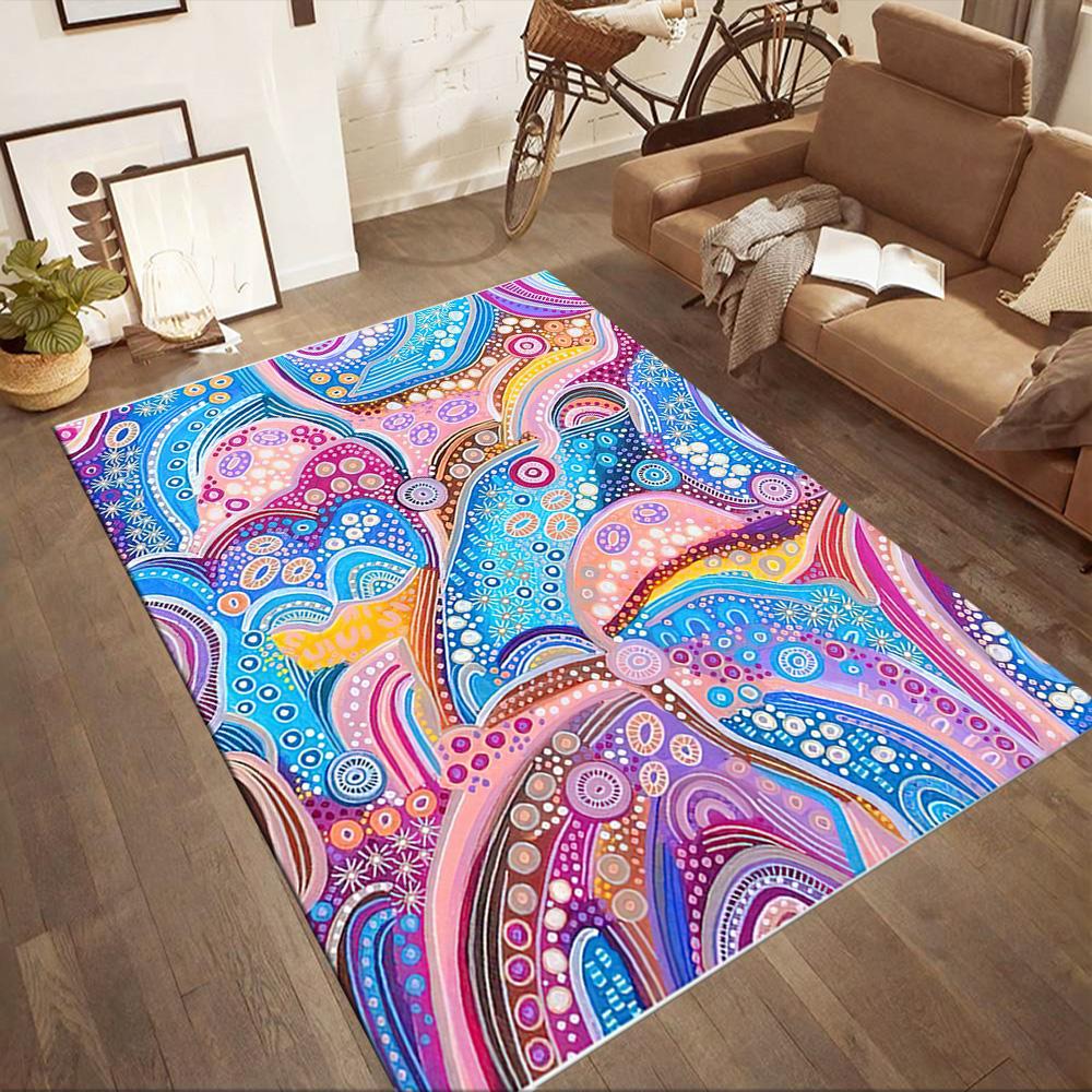 Australian Aboriginal Style 13 Carpet Design for Living Rooms Bedrooms Balcony Game Room Anti-slip Rug Office home decor Perfect Gift for Women/Men