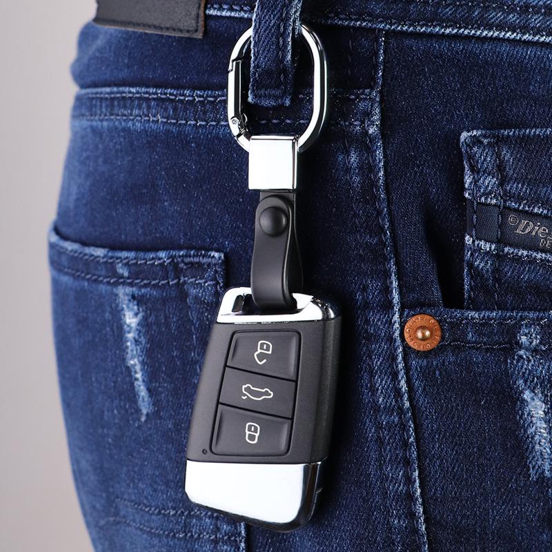 Luxury Zinc Alloy Keychain Pendant - Men's Waist Hanging Ring