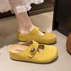 Fashion Shoes Slippers Casual Slipers Women Cover Toe Slides Increased Internal Luxury 2025 Retro Slippers Casual Shoes Increased Intern