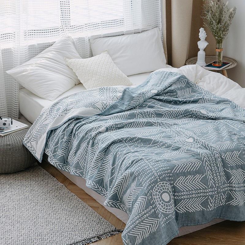 Five-Layer Pure Cotton Gauze Towel Blanket - Lightweight Summer Cover for Adults