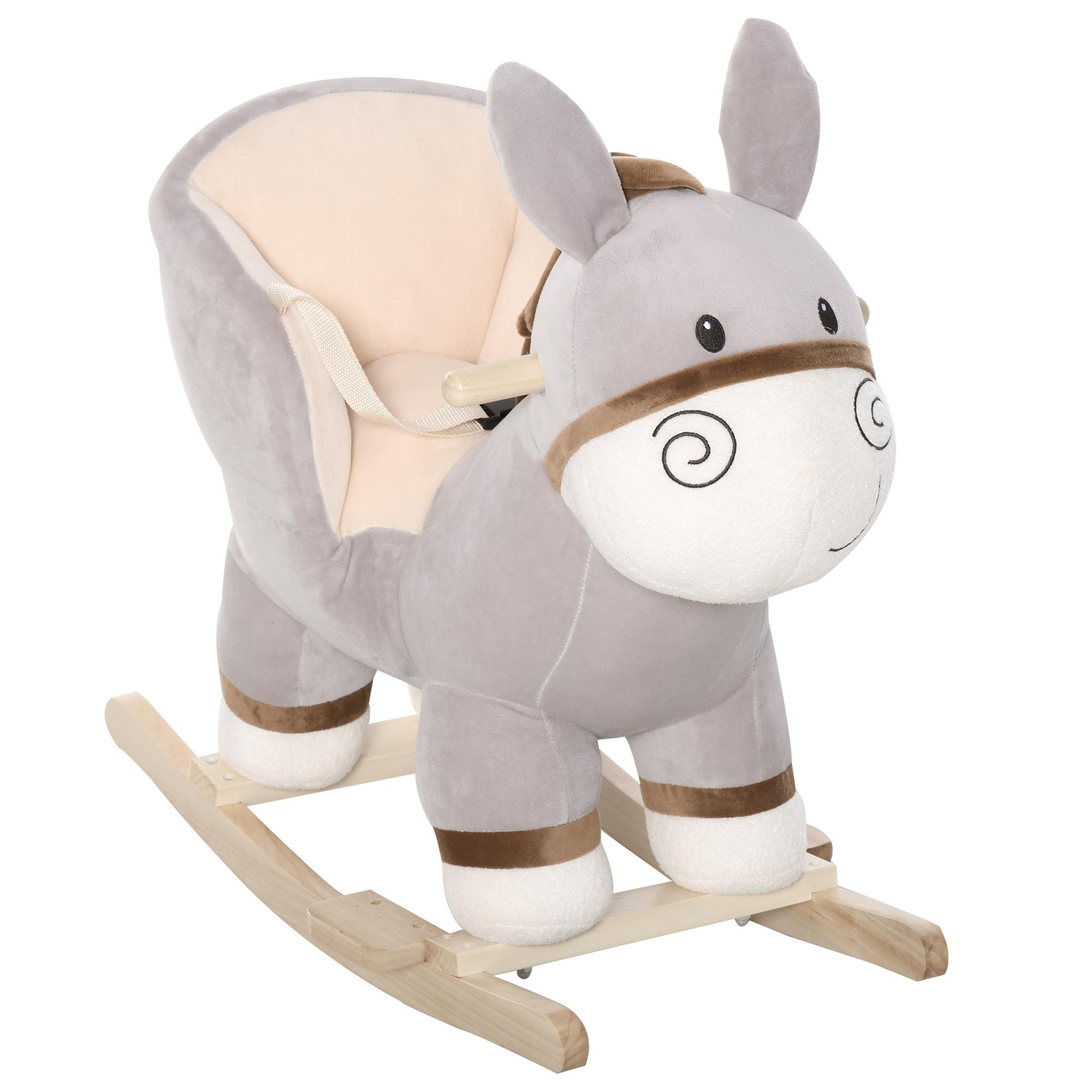 Plush Donkey Rocking Horse for Babies