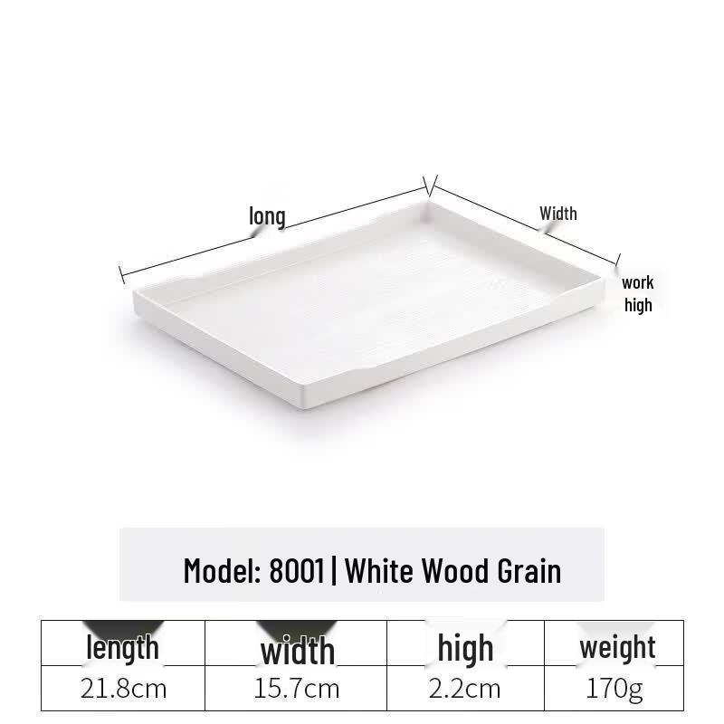 Rectangular Plastic Serving and Storage Tray