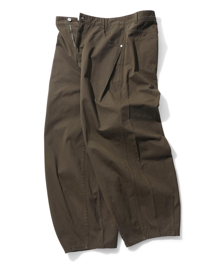 DECET Barrel Wide Leg Pants Dcpt071Brown