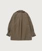 BETWEEN A AND B Stripe Trimmed Oversized Shirt [Brown]