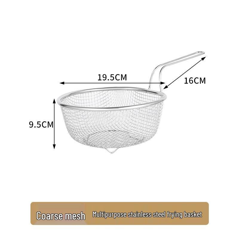 Stainless Steel Multi-Purpose Mesh Fry Basket & Strainer