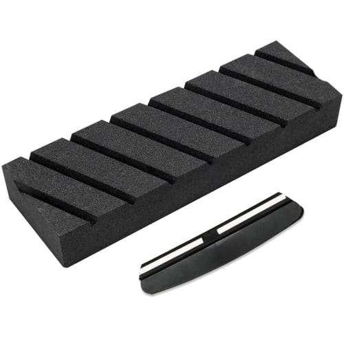 [2-Piece Set] Surface-Straightening Whetstone with Fixed Angle Holder for Knives, Silicon Carbide, 180x60x25mm, Large Surface-Straightening