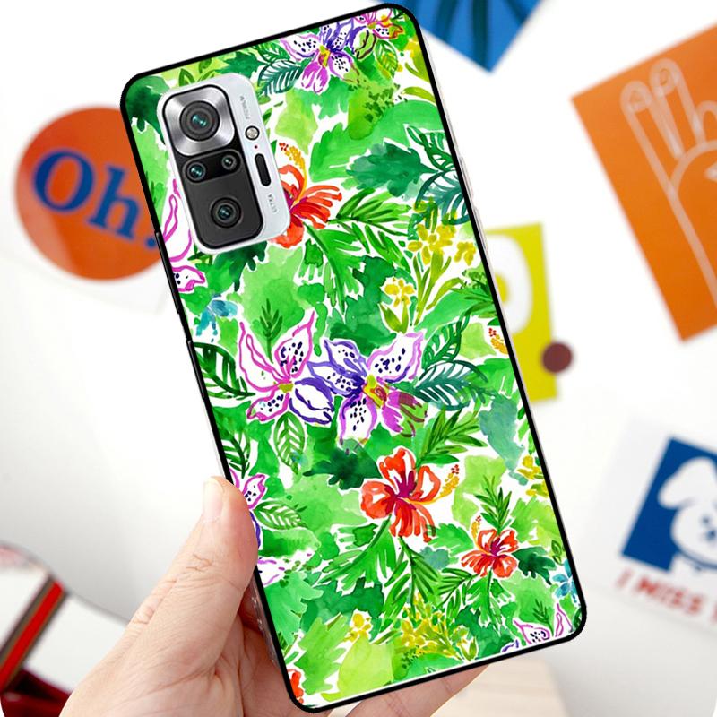 Tropical Aloha Hibiscus  Pattern Case For Xiaomi Redmi Note 12 Pro 11 8 9 10 Pro 9S 10S 11S 12S Redmi 12C 10C 9C 10A Cover
