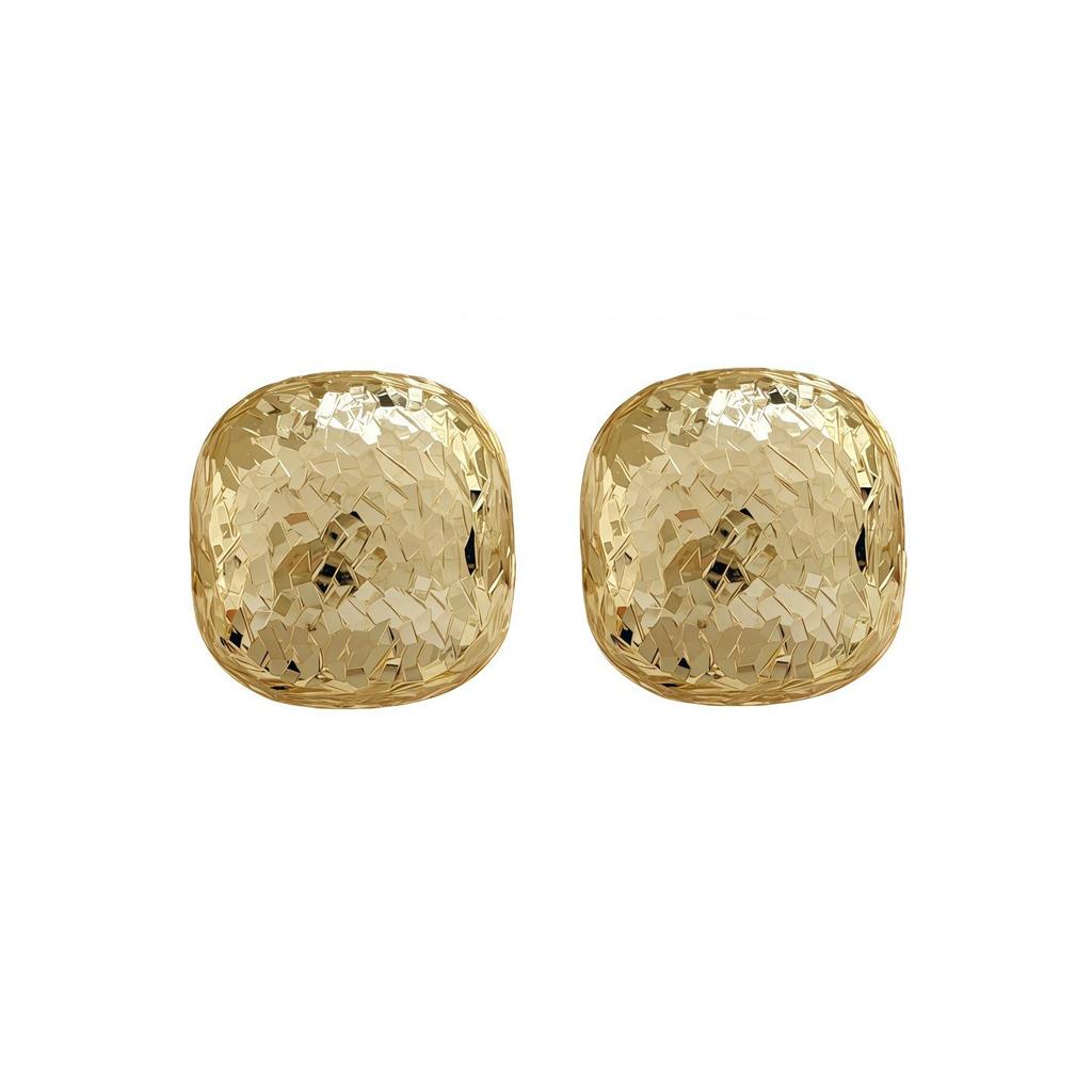 Exaggerated Square Stud Earrings: Elegant S925 Silver Needle, European & American Style