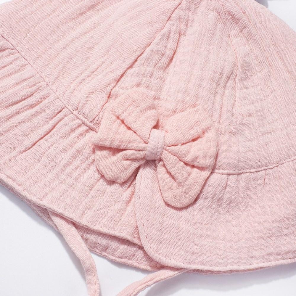 Cute Bowknot Baby Fisherman Hat Adjustable Bucket Cap New Princess Hat  Spring Summer