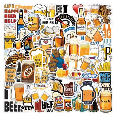 110 New Beer Beer Doodle Stickers Scooter Suitcase Water Cup Cartoon Stickers