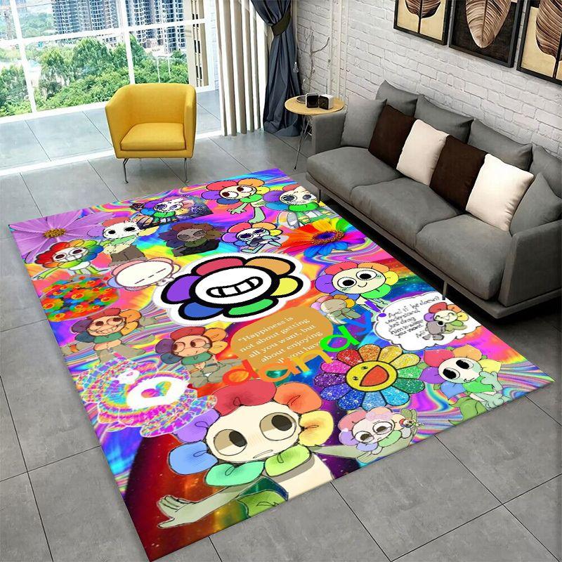 Tappeto Dandy World Cartoon Antiscivolo per Soggiorno, Camera da Letto, Sala Giochi, Tappeto Morbido Tappetino per Pavimento Tappeto Decorazione Casa Stanza