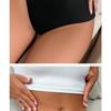 Women's Seamless Solid Color Briefs Low-Rise Nylon Underwear with Hollow Wave Waist Adhesive Tape