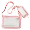 PVC Transparent Shoulder Bag 2 IN 1 Adjustable Shoulder Straps Casual Clear Crossbody Bag Fashion Couple Bag for Boys & Girls