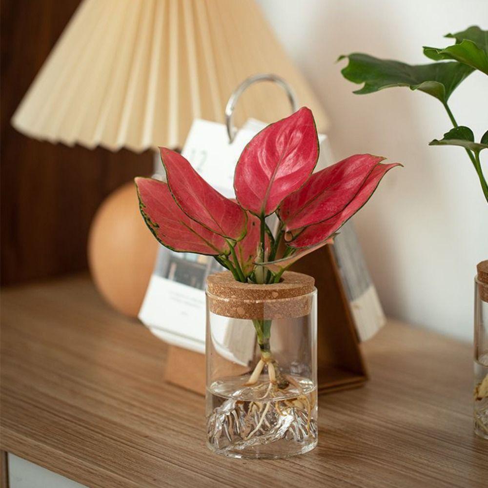 Glass Hydroponic Flower Holder Transparent Mountain Viewing Bottle Flower Pot  Office