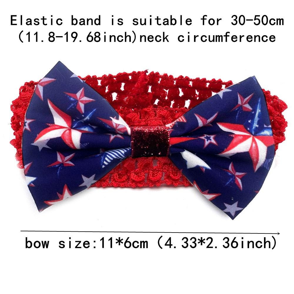 30/50pcs Pet Grooming Dog Bowties American Independence Day Bowties Grooming Collar for Small Middle Large Dog Pet Supplies