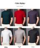 Men's Short-Sleeve Knit Sweater with Half-High Collar - Lightweight Pullover for Middle-Aged and Young Men