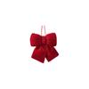 Vintage Christmas Red Bowknot Pendant Flannelette Bowknot Hanging Pendant  Christmas Party Supplies