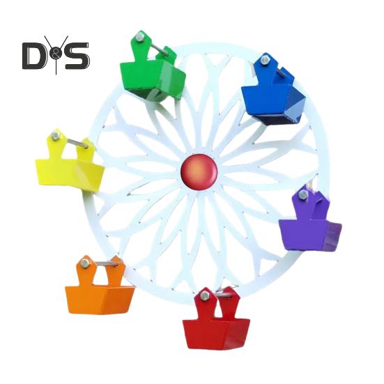

2/3/4 шт./комплект кормушка для птиц Sky Wheel с 6 бочками большой емкости для украшения двора снаружи вращающееся колесо обозрения металлическое кормление колибри A