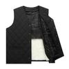 Men's Fur-Lined Wool Vest - Sheepskin Sleeveless Jacket for Middle-aged and Elderly Winter Warmth
