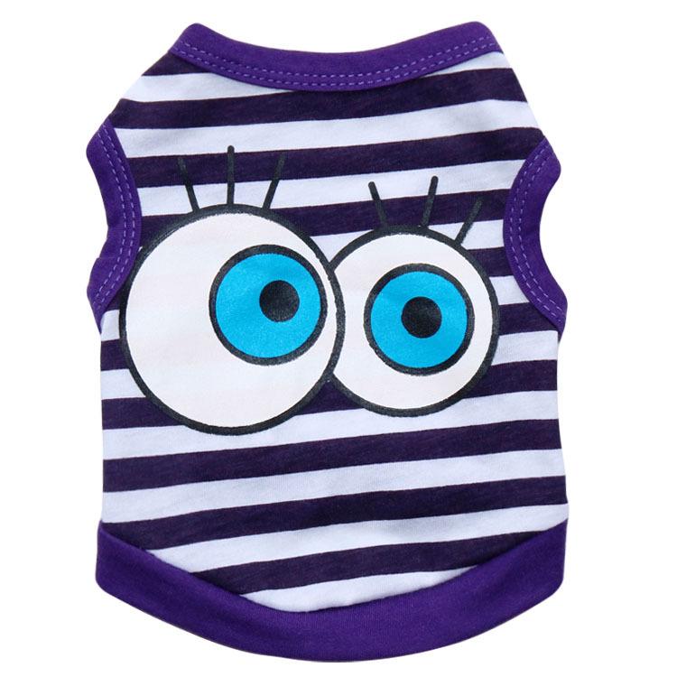 

Cotton Talking Eyes Small Dog Vest for Spring/Summer Style Large фиолетовый