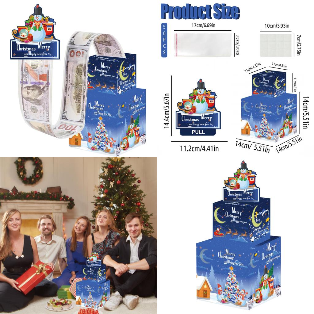 Snowman Christmas Gift Container With Surprise Money Slot For Festive Presenting