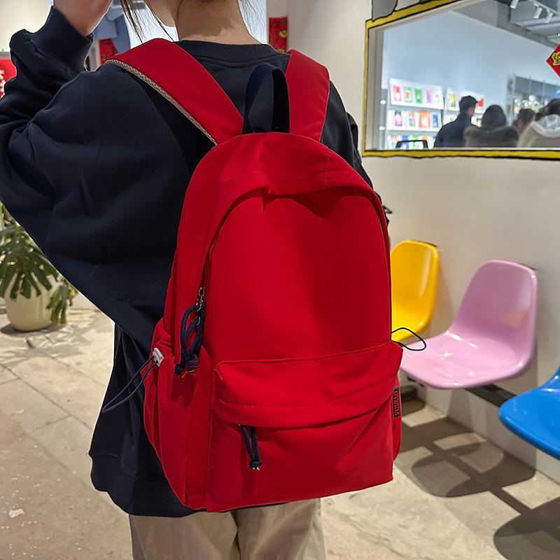Стиль колледжа ins легкий школьный рюкзак с буквами для студентов простой повседневный рюкзак большой вместимости красный