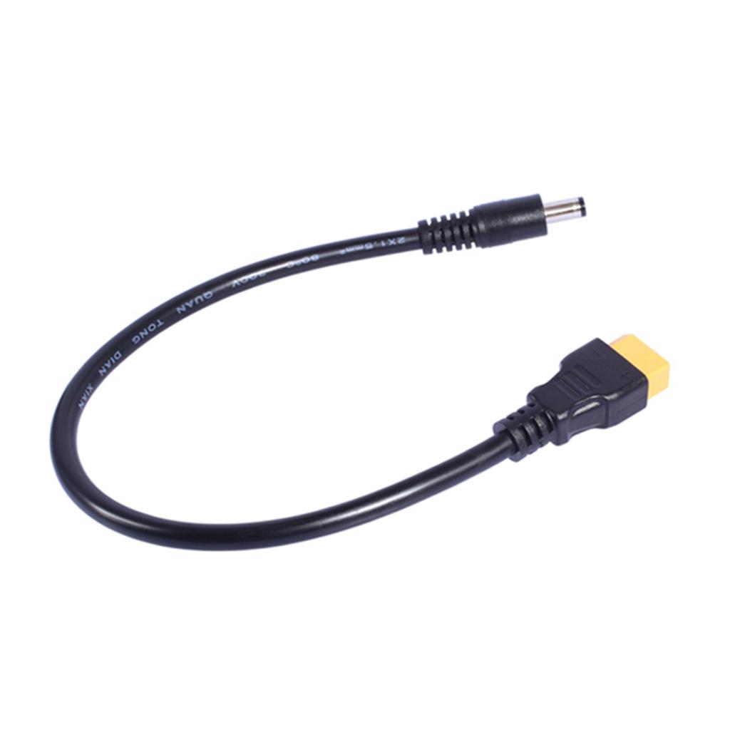 DC5.5x2.1mm/DC5.5x2.5mm Connectors Cable 30cm with XT60 Female End for Solar Panel and Remote Control Toy Power Supply