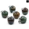 20mm Natural Stone Mini Apple Healing Crystals Reiki Real Amethyst Obsidian Rose Quartz Crafts DIY Jewelry Christmas Decoration