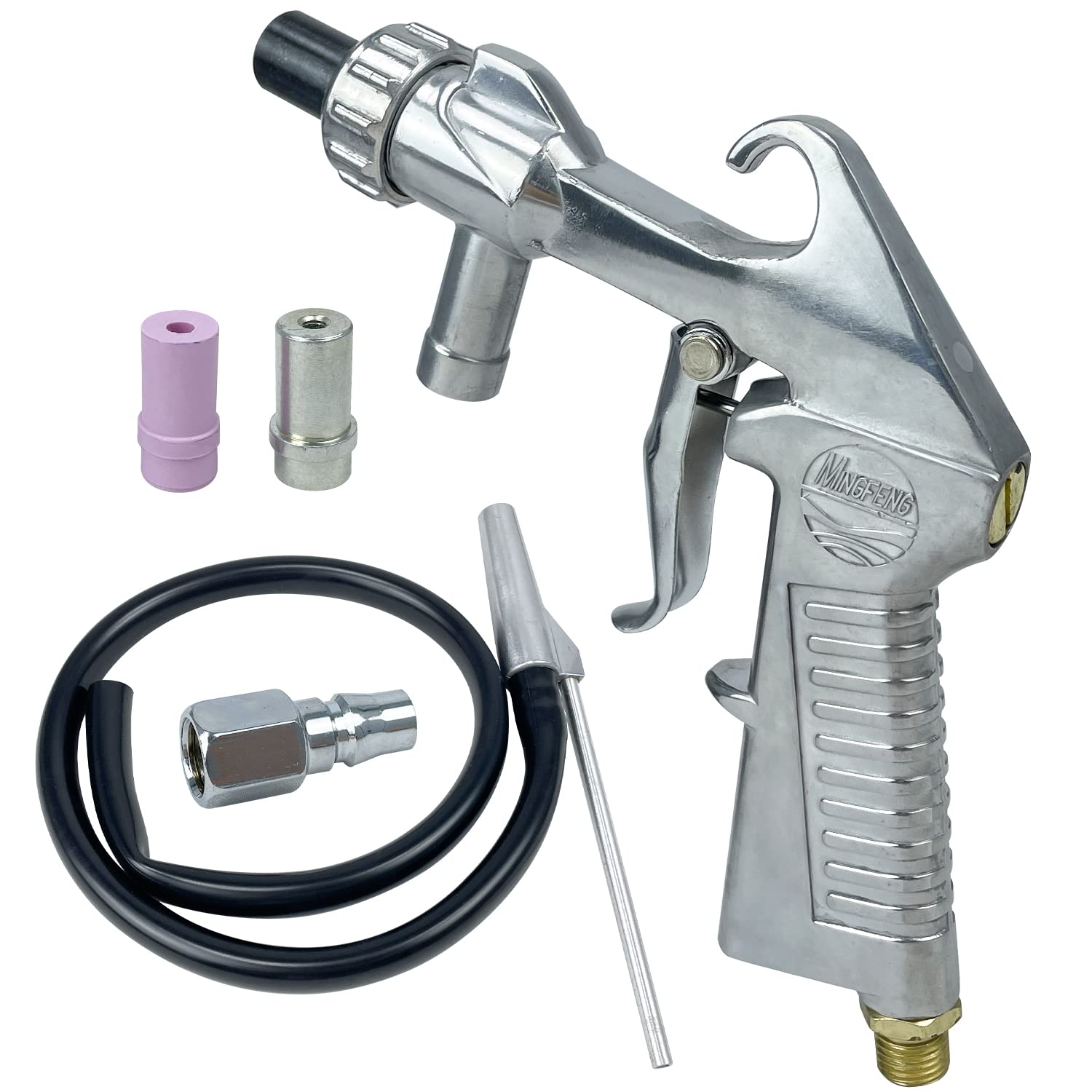 

Sutekus Sandblasting Gun Kit for Rust Removal and Paint Suction Blast Gun with Nozzle Stripping, Painting, Cleaning, Maintenance,